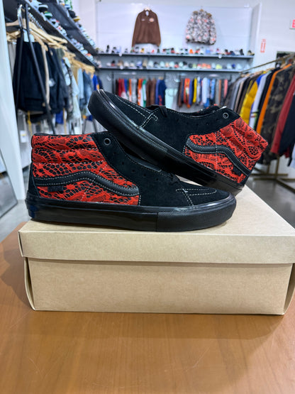 Vans Sk8 Grosso Mid Premier Black Red Lace
