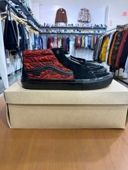 Vans Sk8 Grosso Mid Premier Black Red Lace