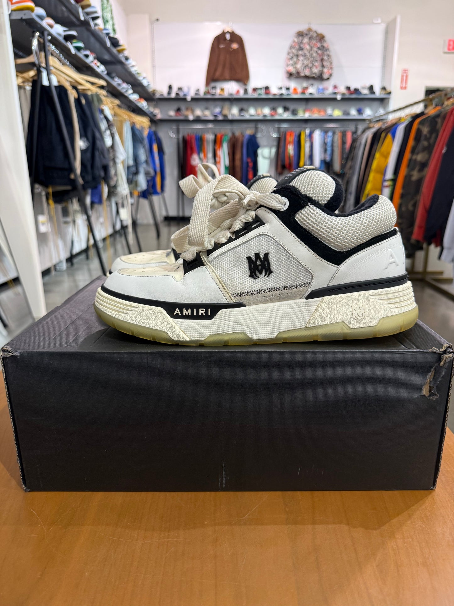 Preowned Amiri MA-1 Low Black White