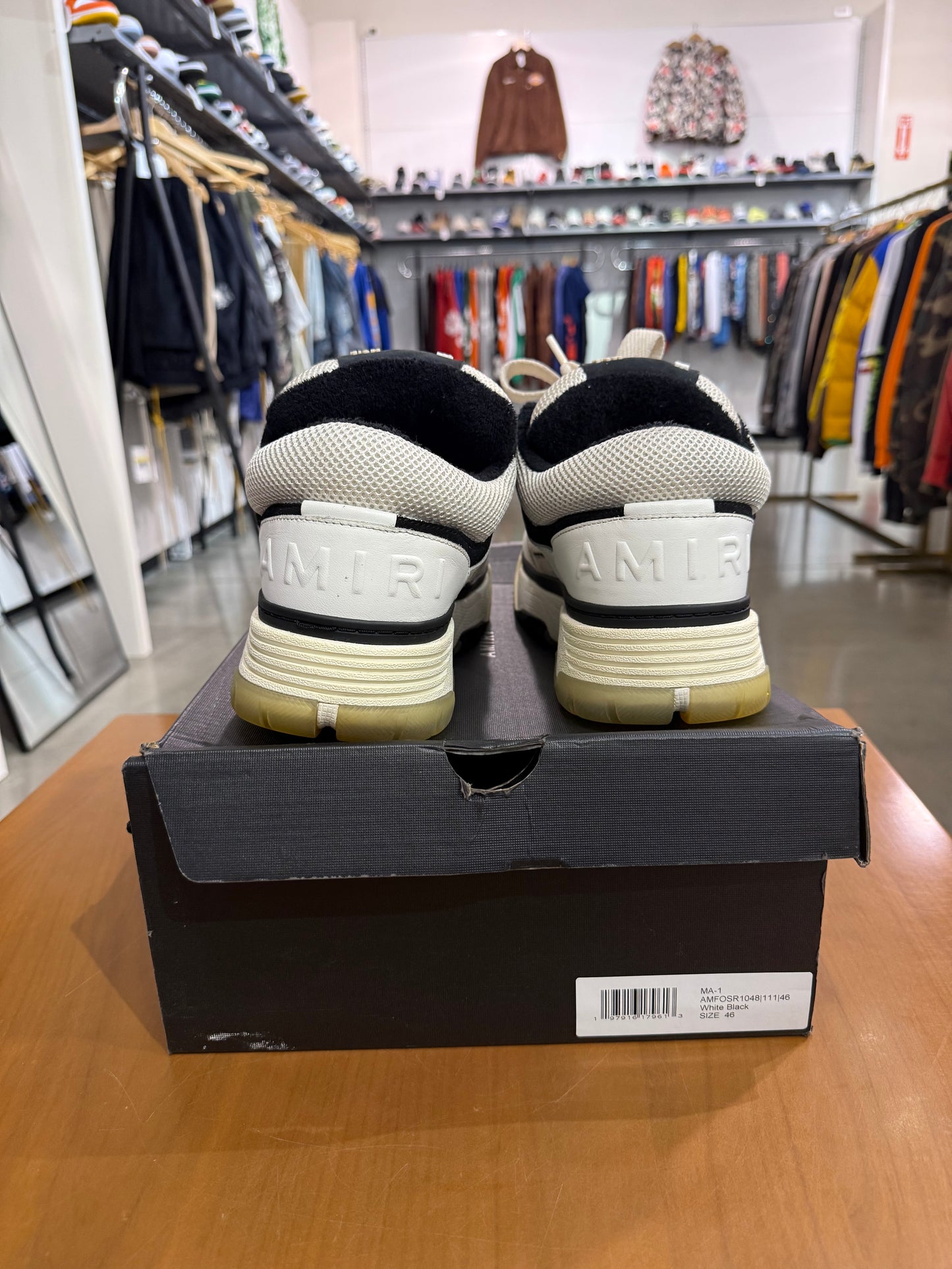 Preowned Amiri MA-1 Low Black White