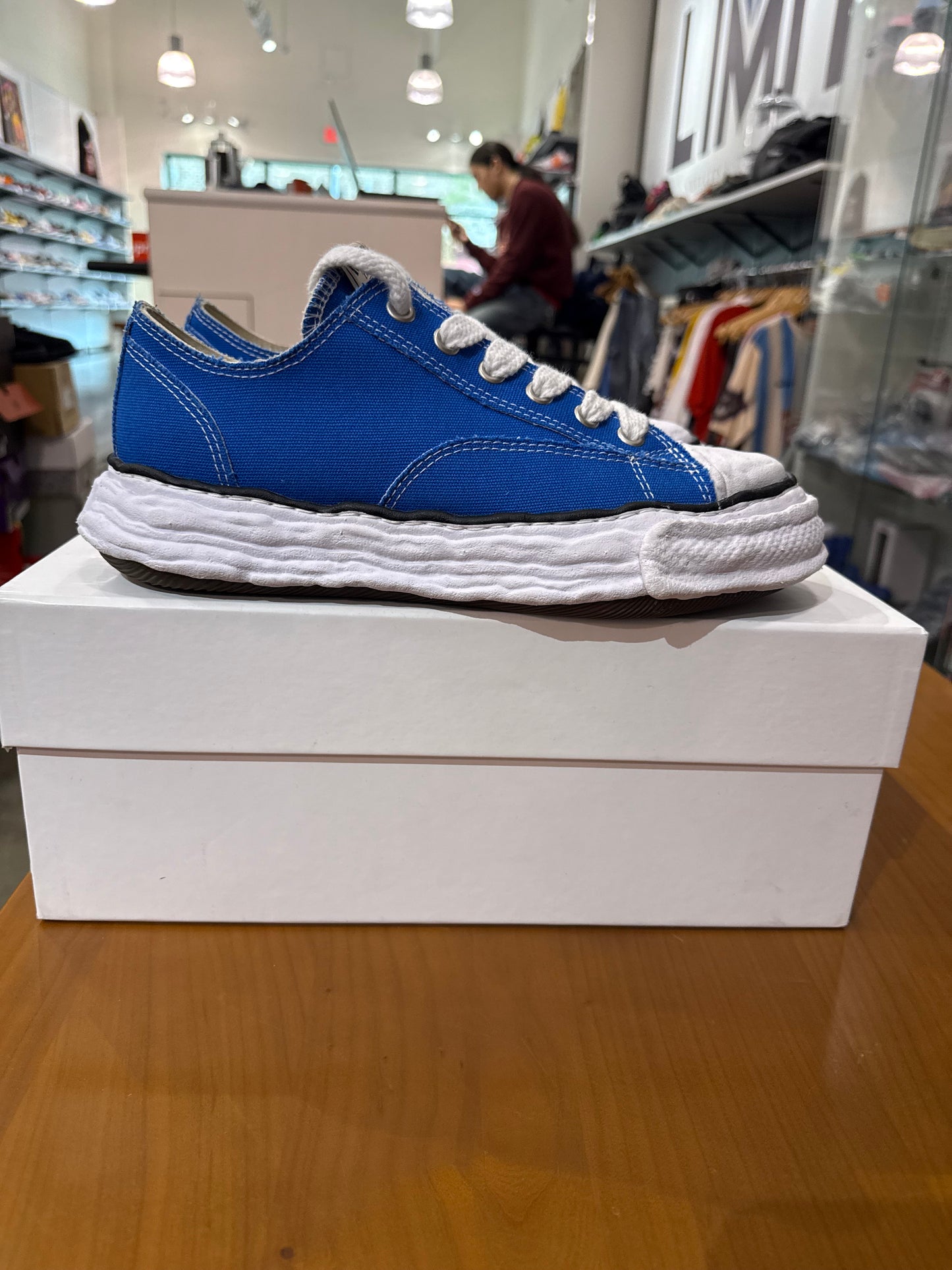 Preowned Maison Mihara Blue Canvas