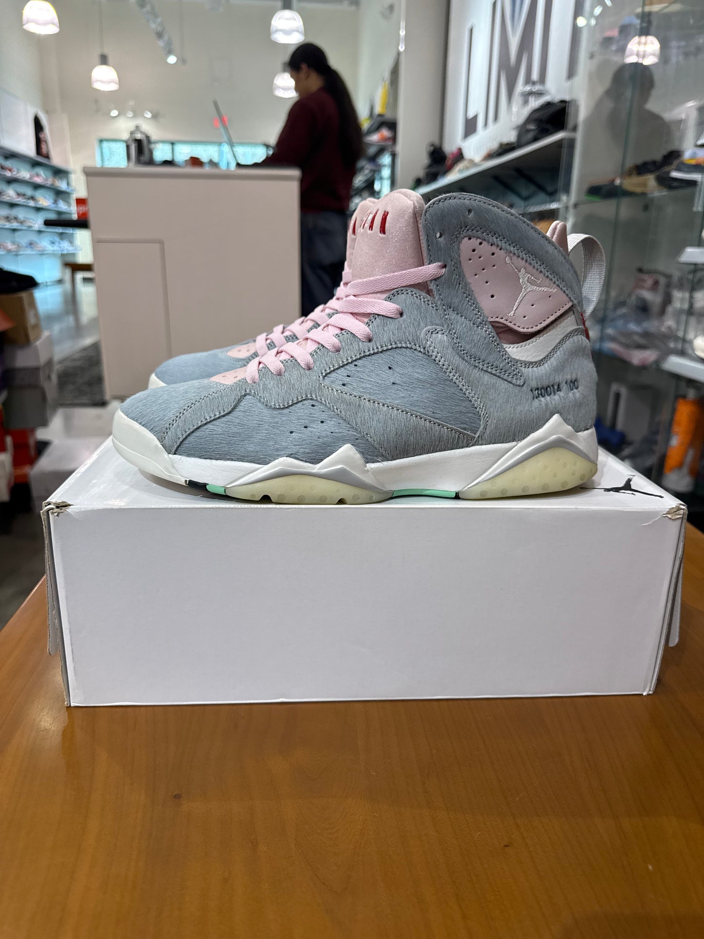 Preowned Air Jordan 7 Hare Neutral Grey