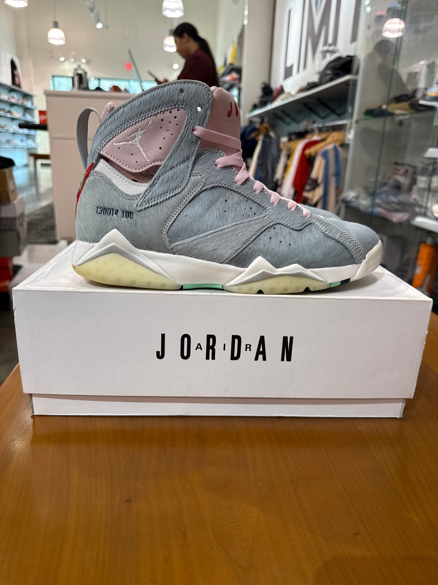 Preowned Air Jordan 7 Hare Neutral Grey