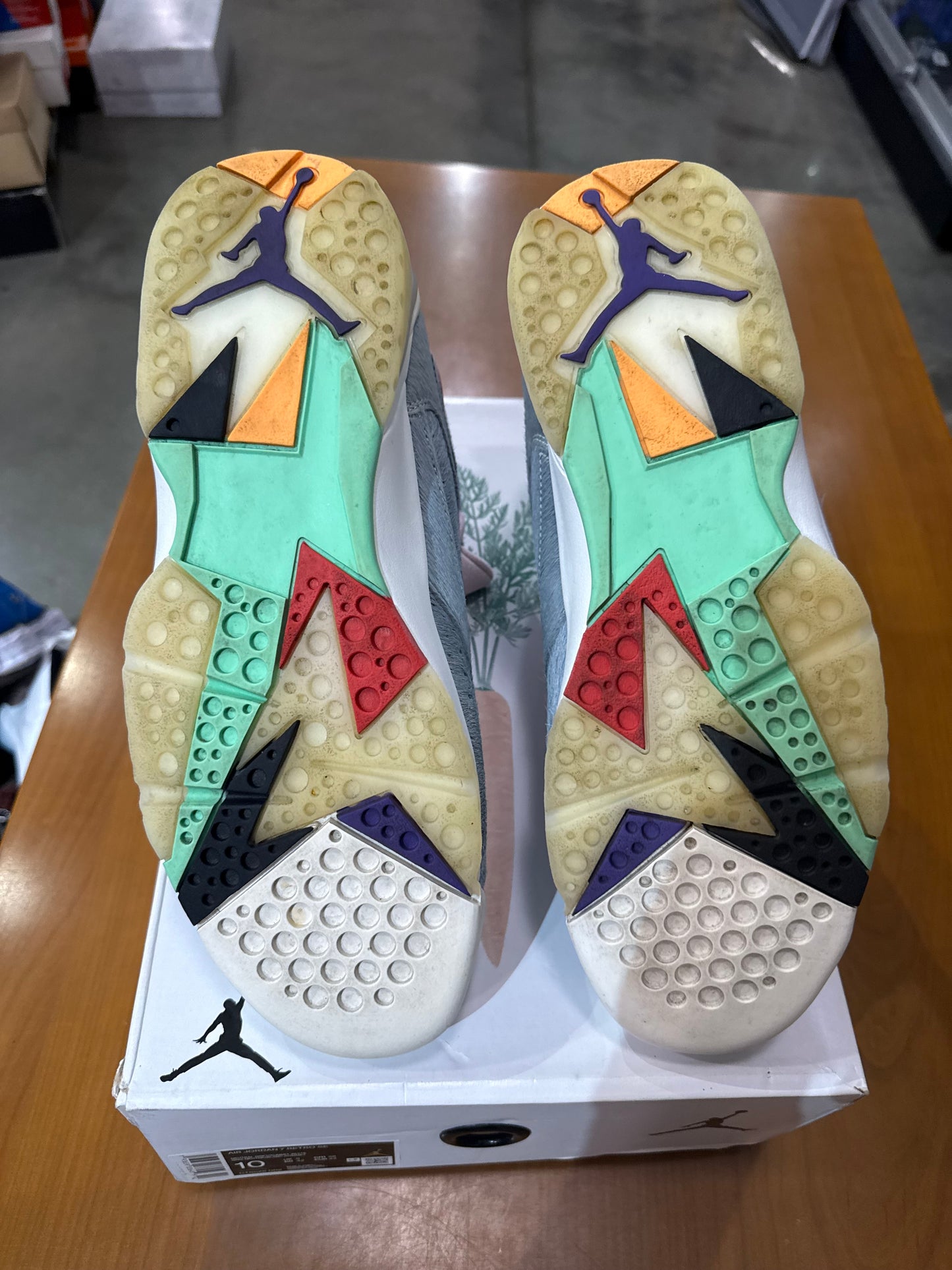 Preowned Air Jordan 7 Hare Neutral Grey