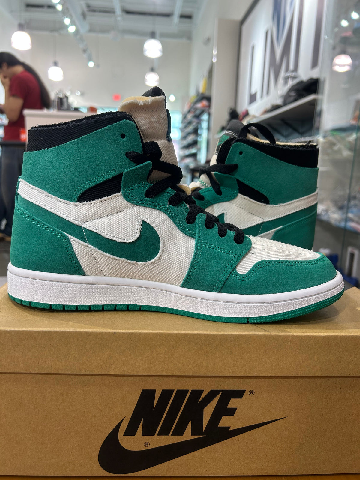 Preowned Air Jordan 1 High Zoom Air CMFT Stadium Green