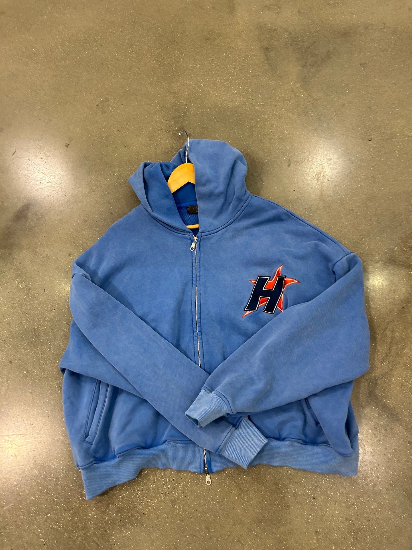 Preowned HMDD H-Star Zip Up Sweatshirt Blue