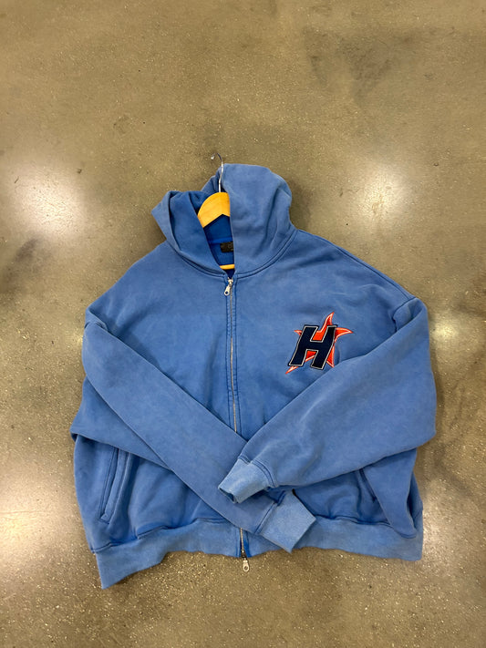 Preowned HMDD H-Star Zip Up Sweatshirt Blue