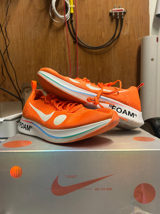 Preowned Nike Zoom Fly Mercurial Off White Orange
