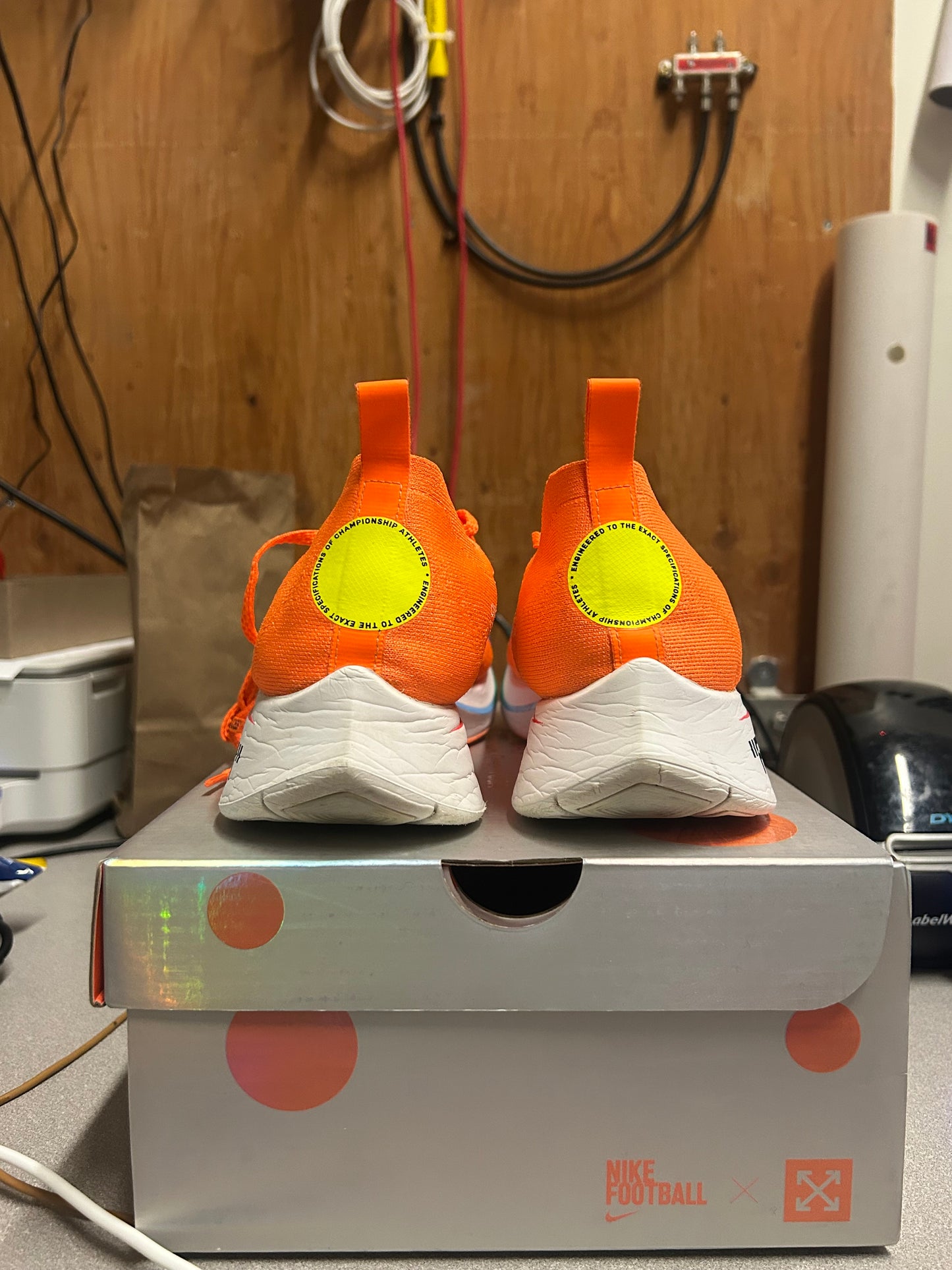 Preowned Nike Zoom Fly Mercurial Off White Orange