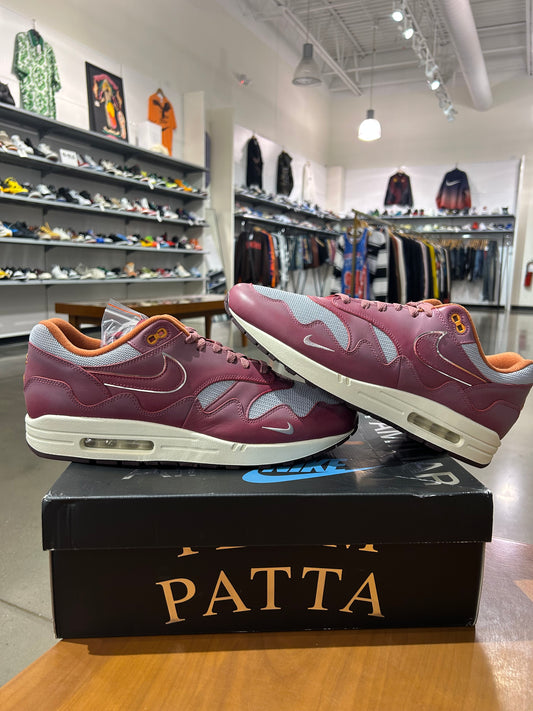 Nike Air Max 1 Patta Waves Rush Maroon With Bracelet