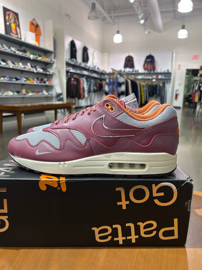 Nike Air Max 1 Patta Waves Rush Maroon With Bracelet