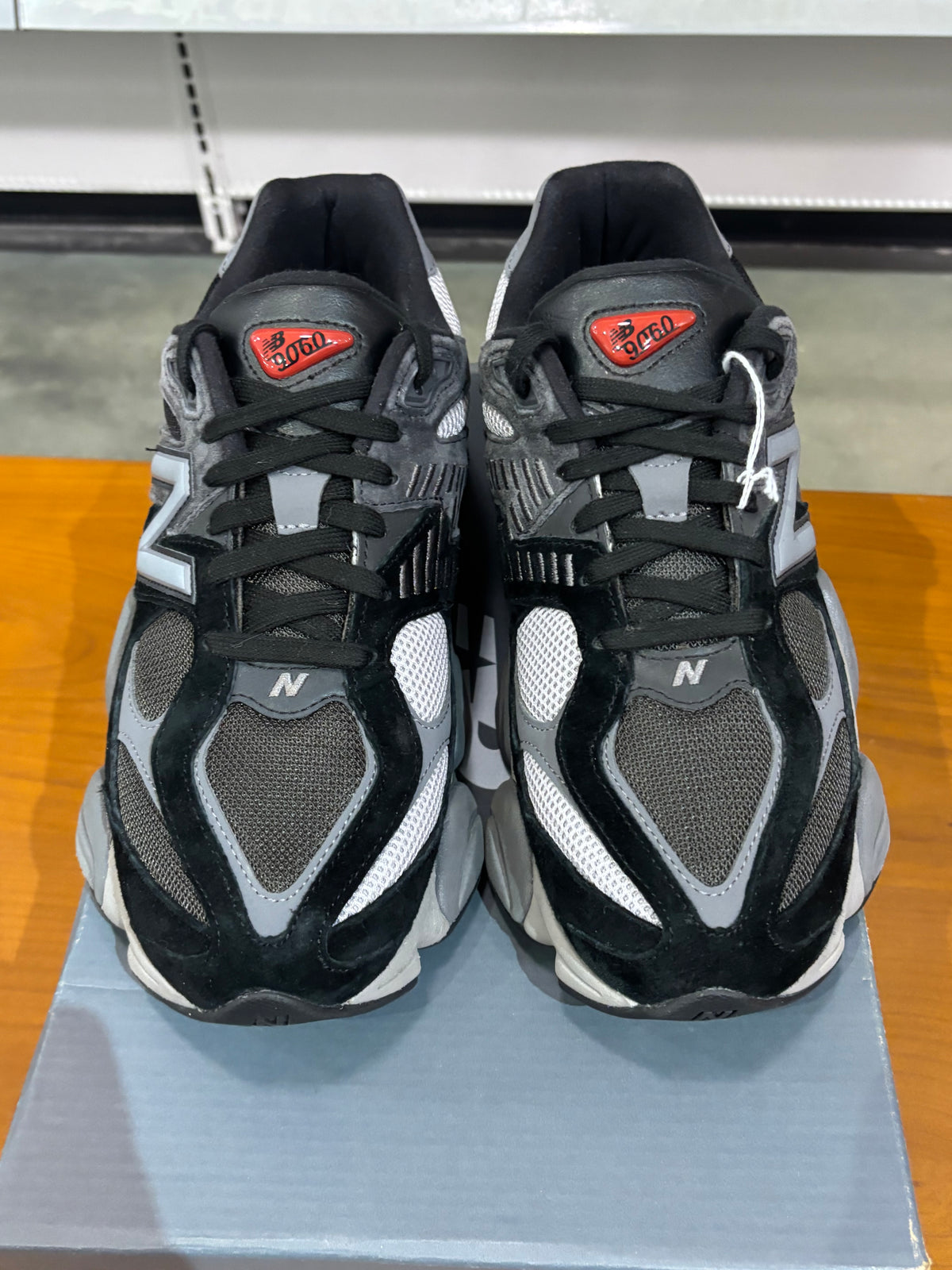 Preowned new balance 9060 Black Castlerock Grey