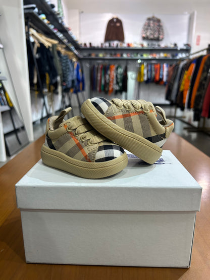 Burberry Kids Cambridge Check Cotton Sneakers