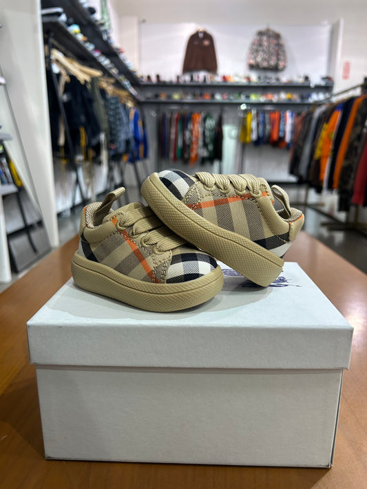 Burberry Kids Cambridge Check Cotton Sneakers