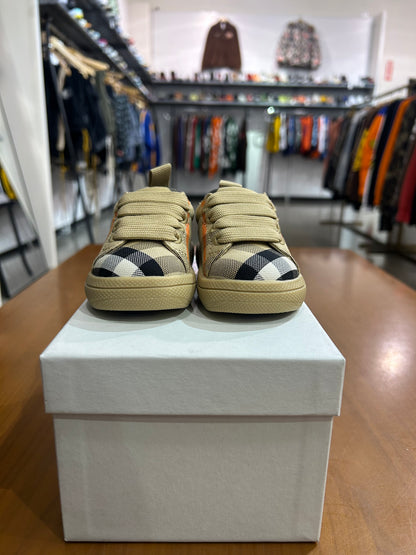 Burberry Kids Cambridge Check Cotton Sneakers