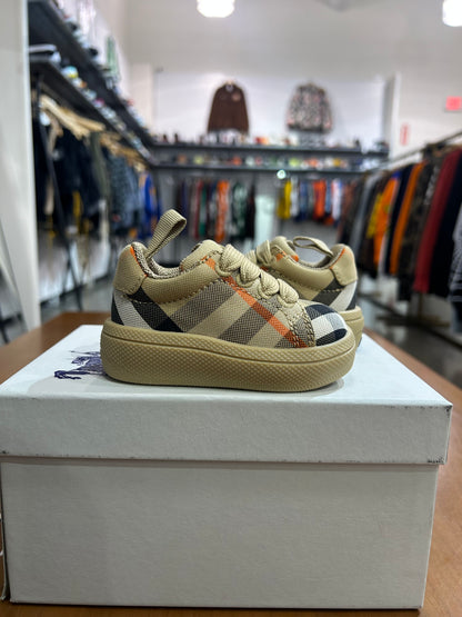 Burberry Kids Cambridge Check Cotton Sneakers