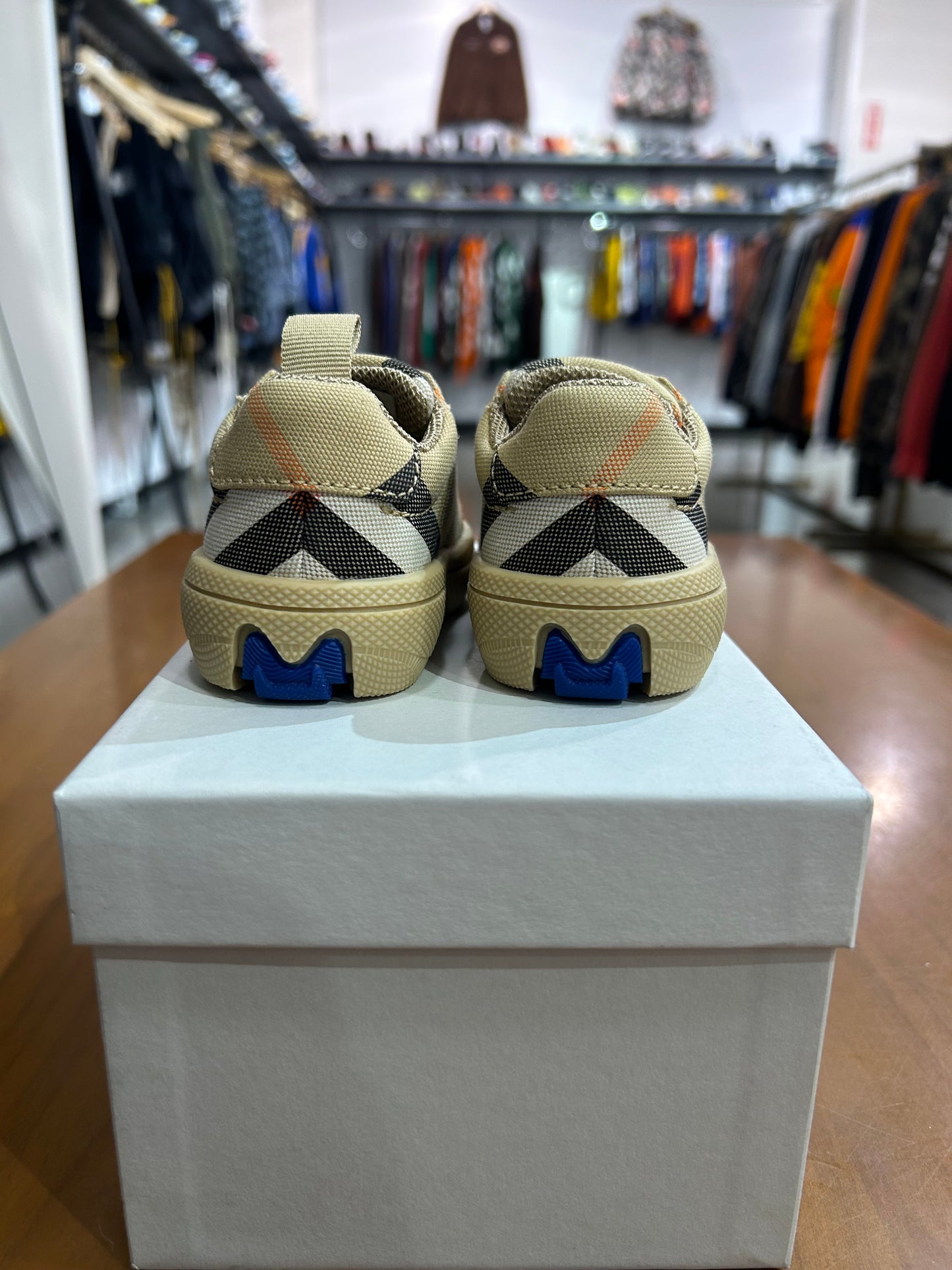 Burberry Kids Cambridge Check Cotton Sneakers