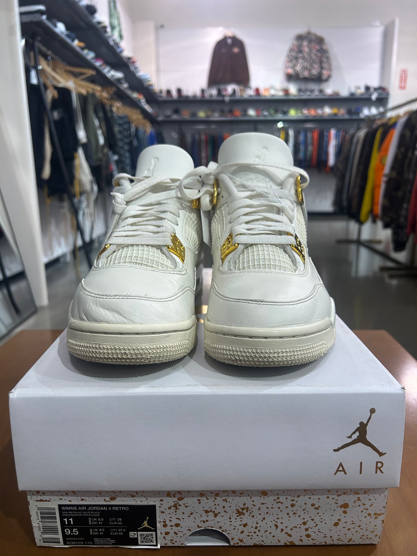 PREOWNED Air Jordan 4 Metallic Gold