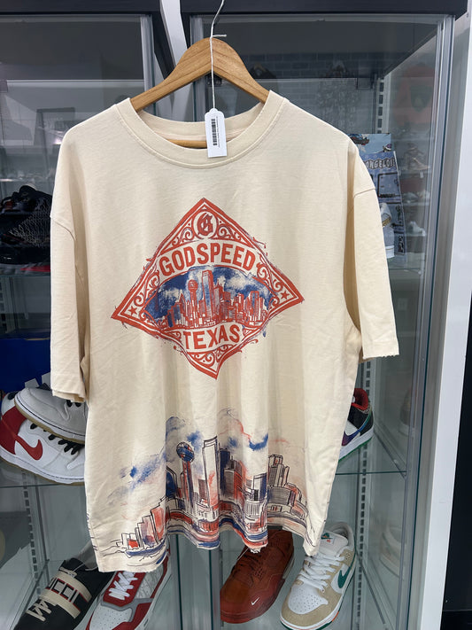 Preowned Godspeed Texas Skyline Tee Cream
