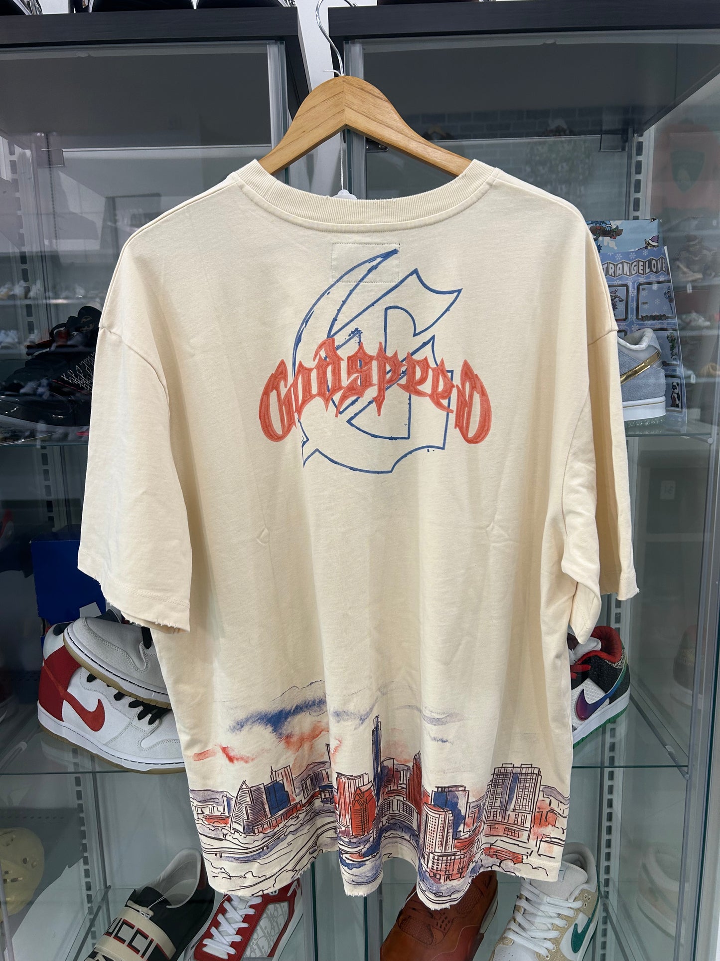 Preowned Godspeed Texas Skyline Tee Cream