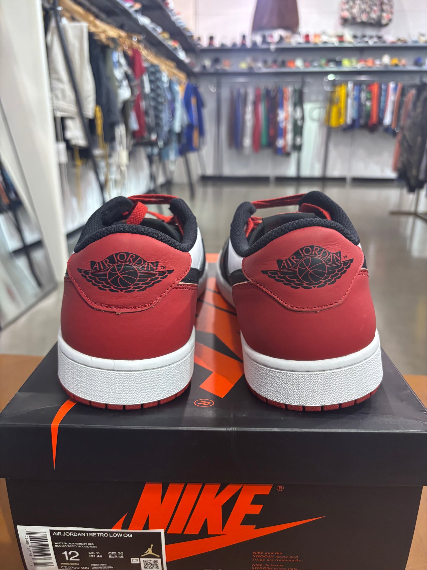 Preowned Air Jordan 1 Low Black Toe