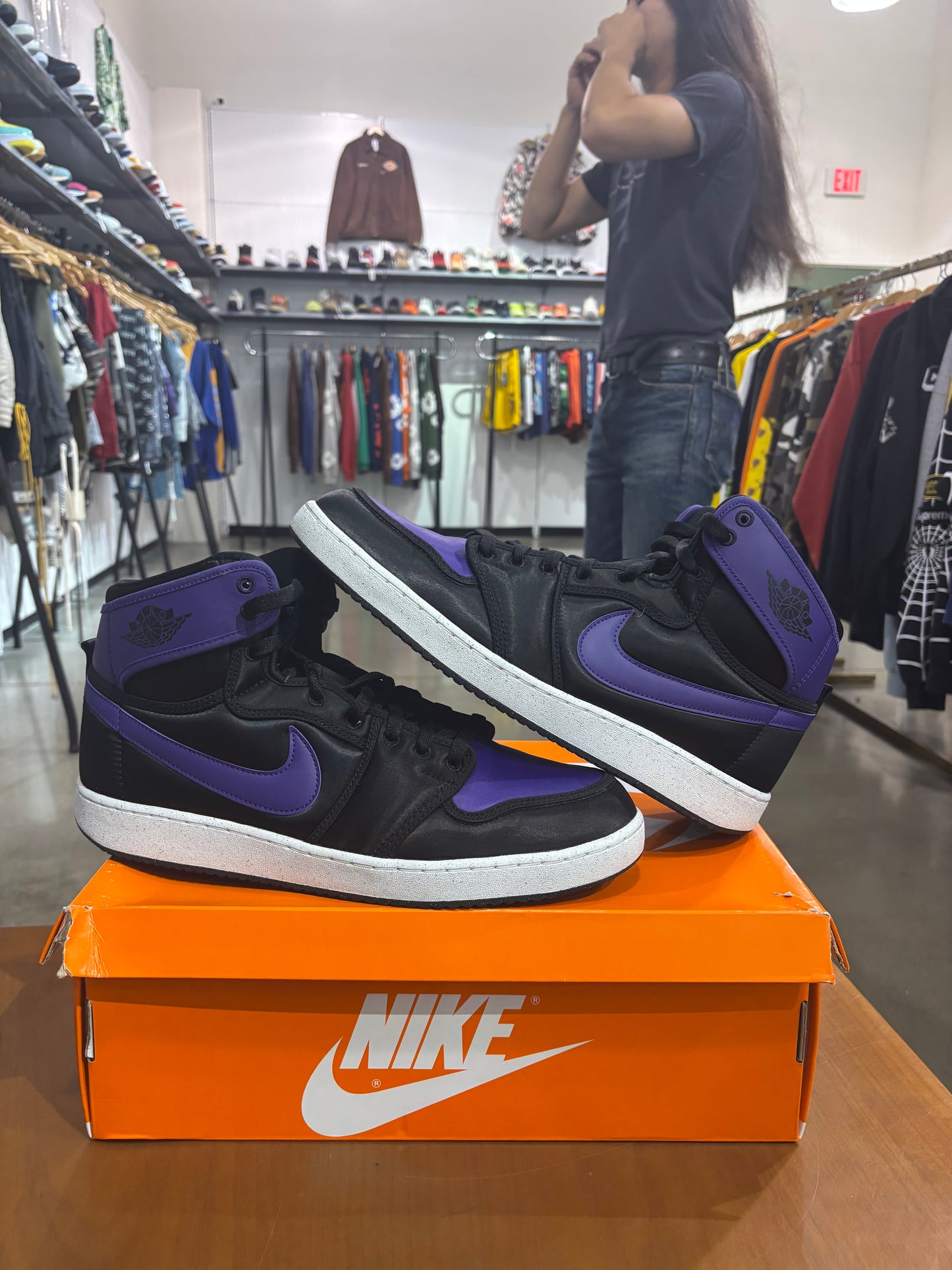 Preowned Air Jordan 1 AJKO Field Purple Satin