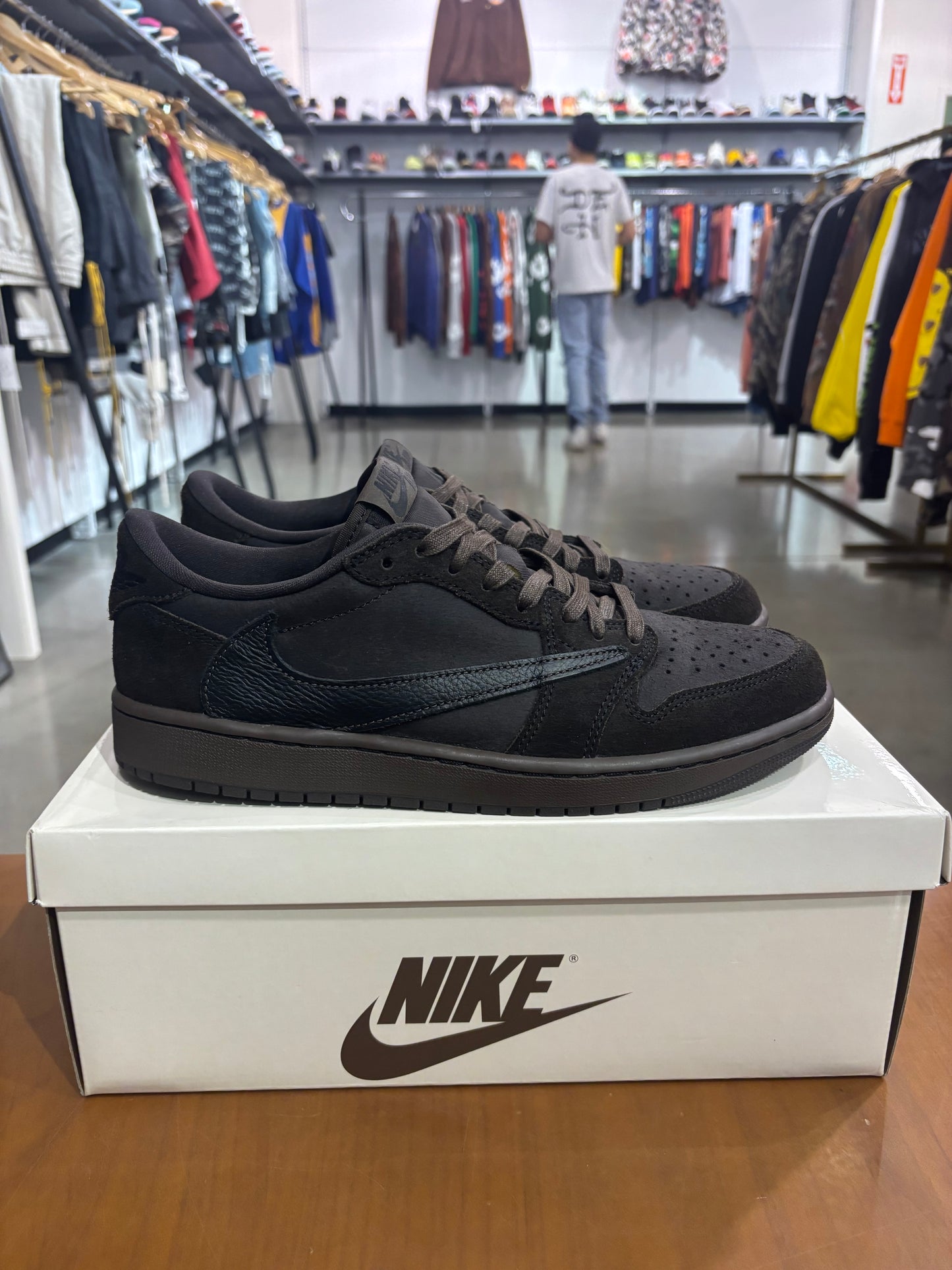 Preowned Air Jordan 1 Low Travis Scott Velvet Brown