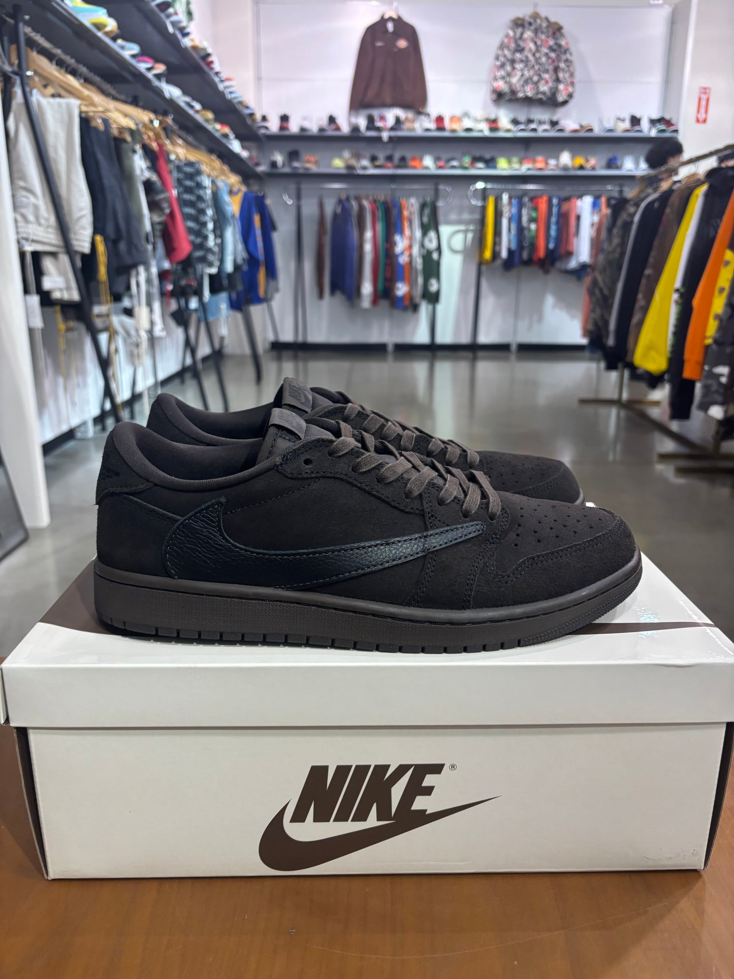 Preowned Air Jordan 1 Low Travis Scott Velvet Brown