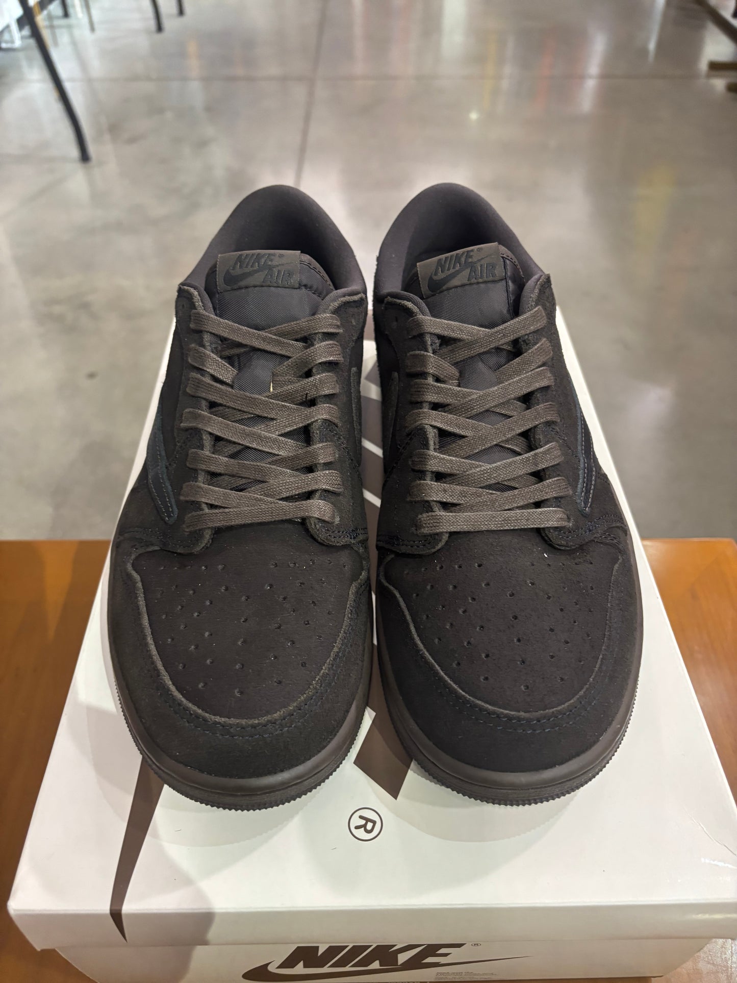 Preowned Air Jordan 1 Low Travis Scott Velvet Brown