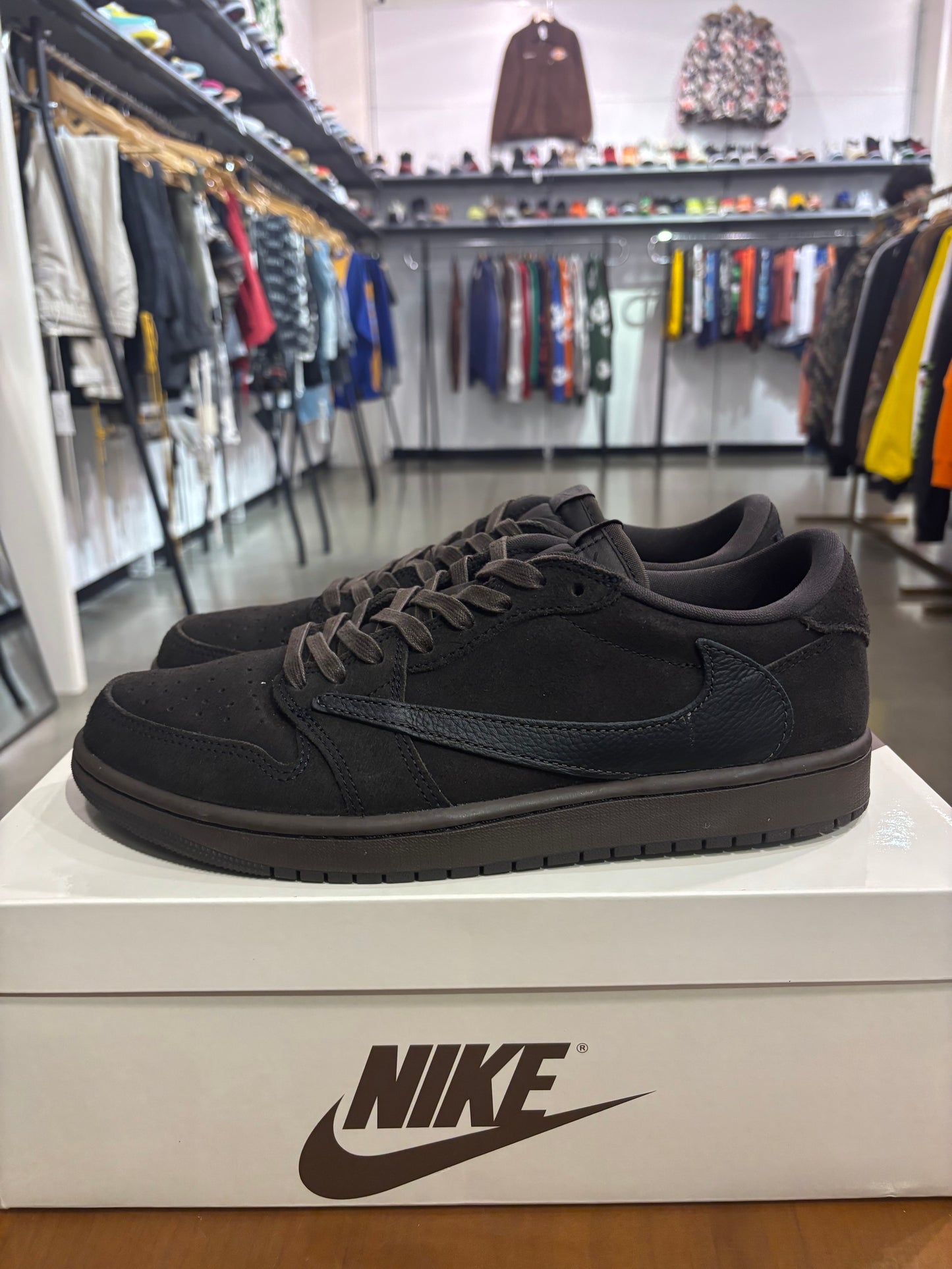Preowned Air Jordan 1 Low Travis Scott Velvet Brown