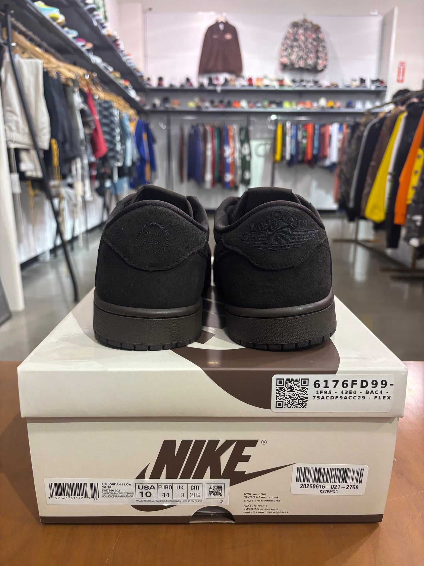 Preowned Air Jordan 1 Low Travis Scott Velvet Brown
