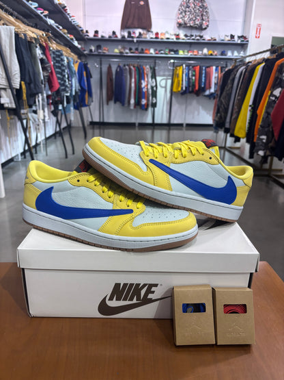 Preowned Travis Scott Air Jordan 1 Low Canary