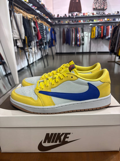 Preowned Travis Scott Air Jordan 1 Low Canary