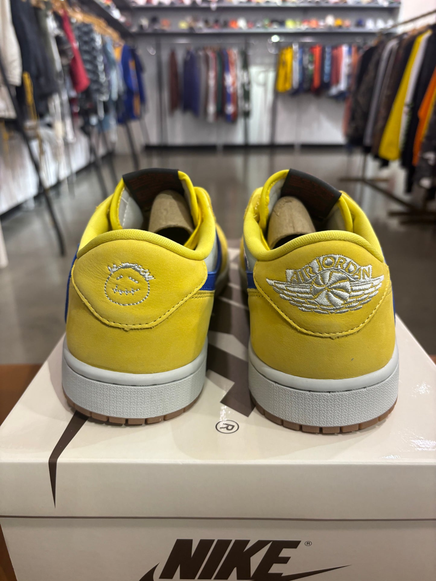 Preowned Travis Scott Air Jordan 1 Low Canary