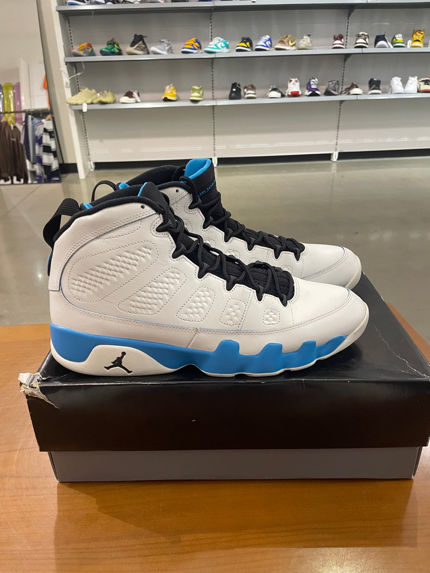 Preowned Air Jordan 9 Powder Blue
