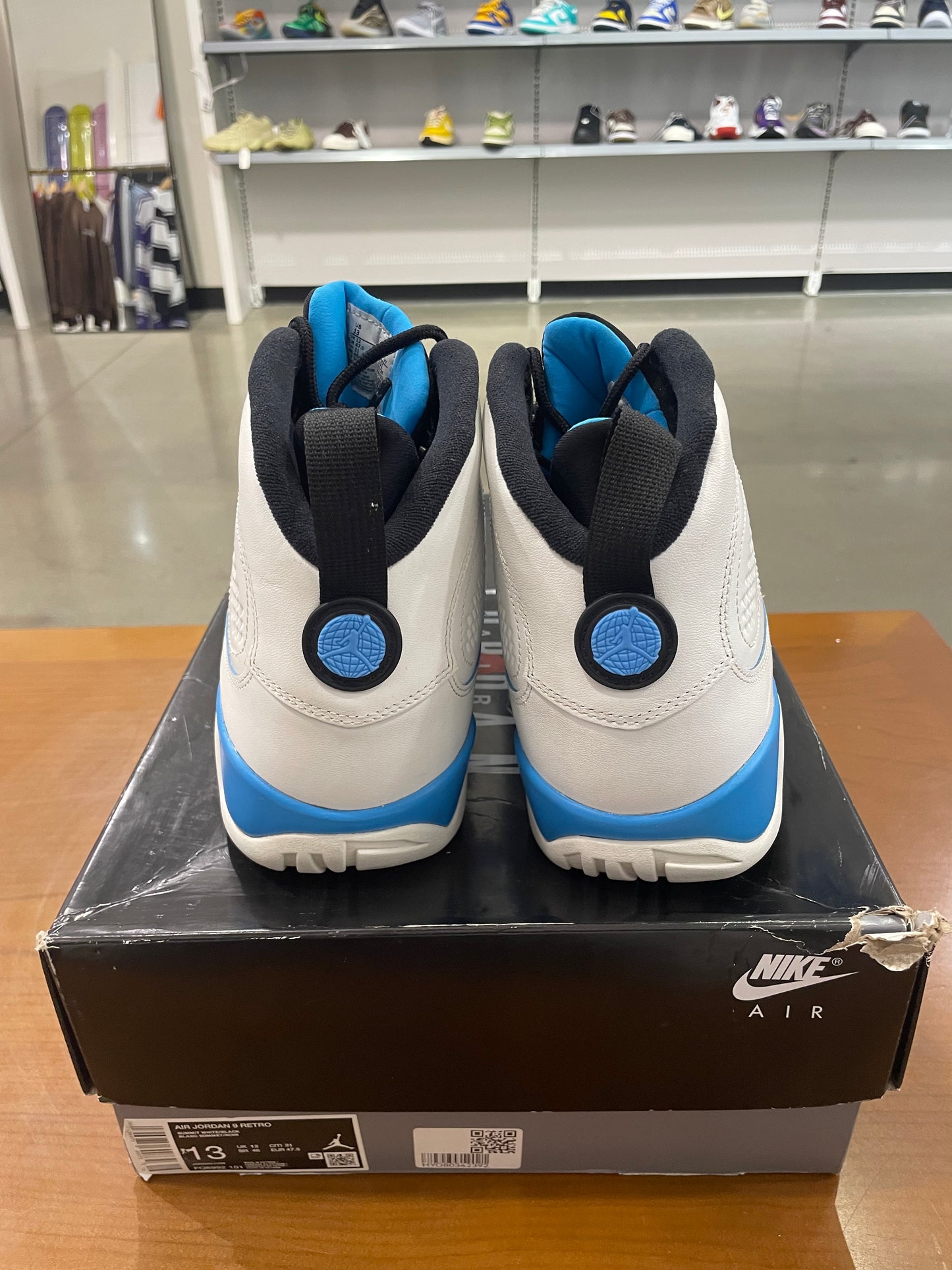 Preowned Air Jordan 9 Powder Blue