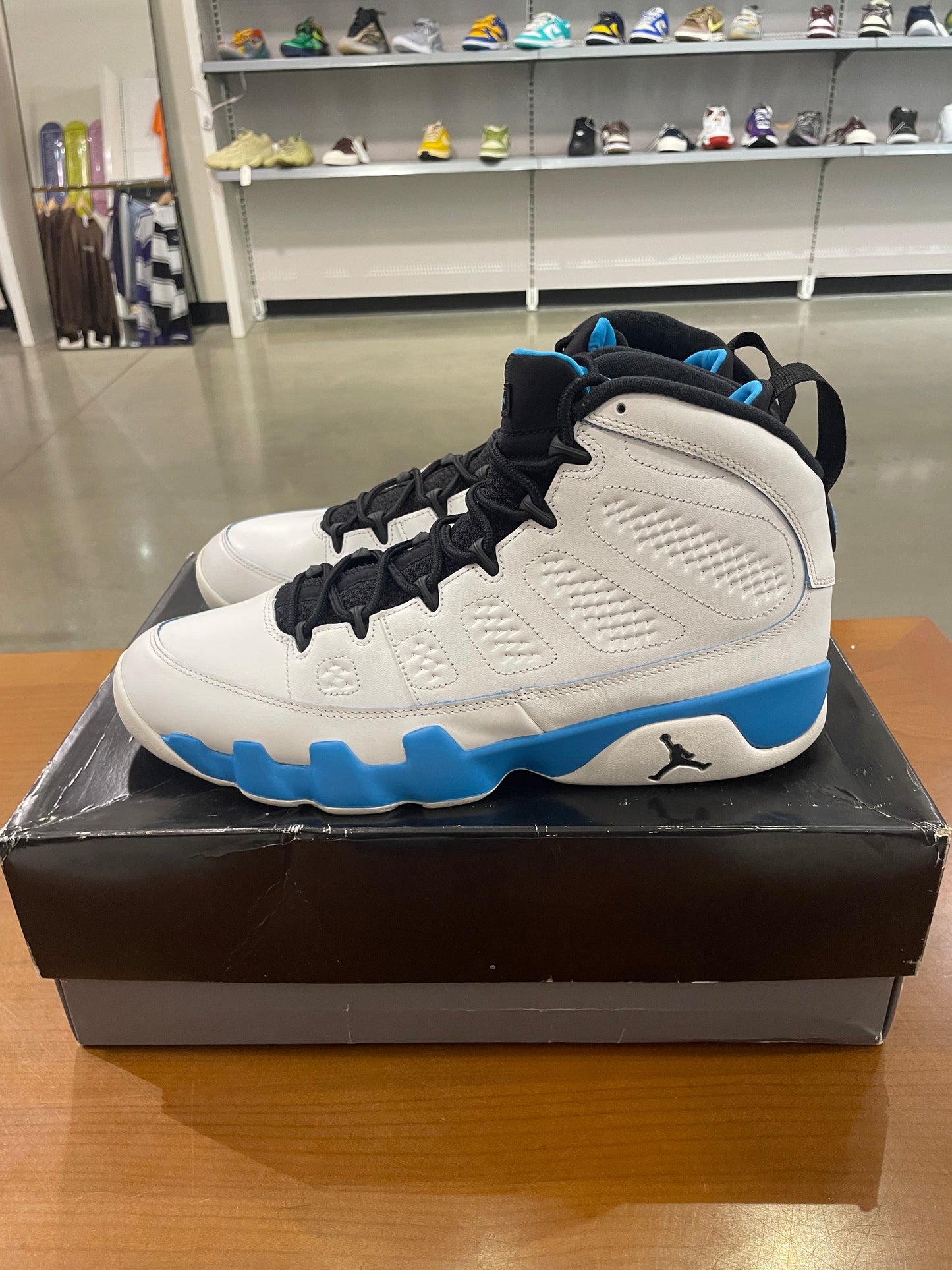 Preowned Air Jordan 9 Powder Blue