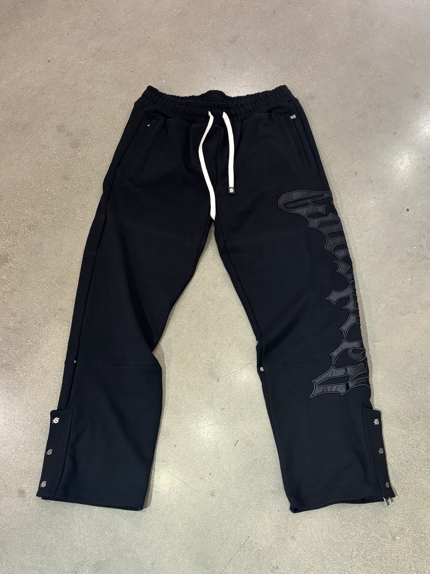 Godspeed OG Logo Sweatsuit V2 Black Satin Pants