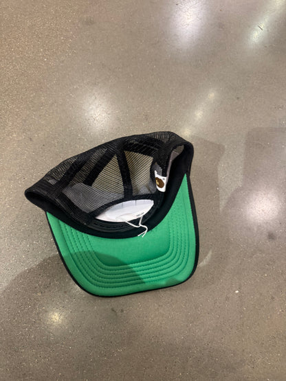 Preowned Bape Trucker Hat Green Purple