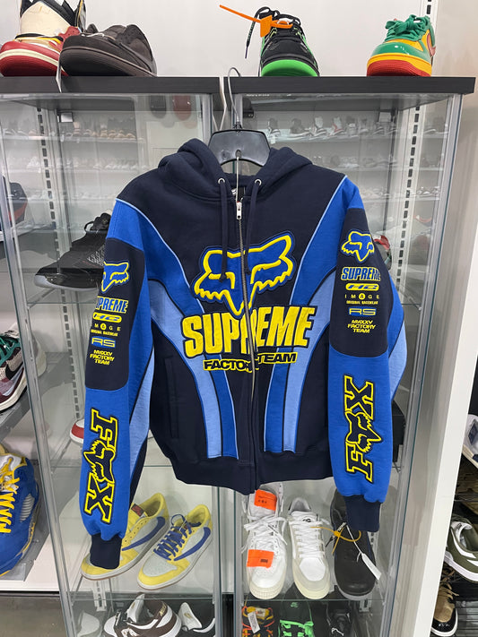 PO Supreme Fox Racing Hoodie Blue