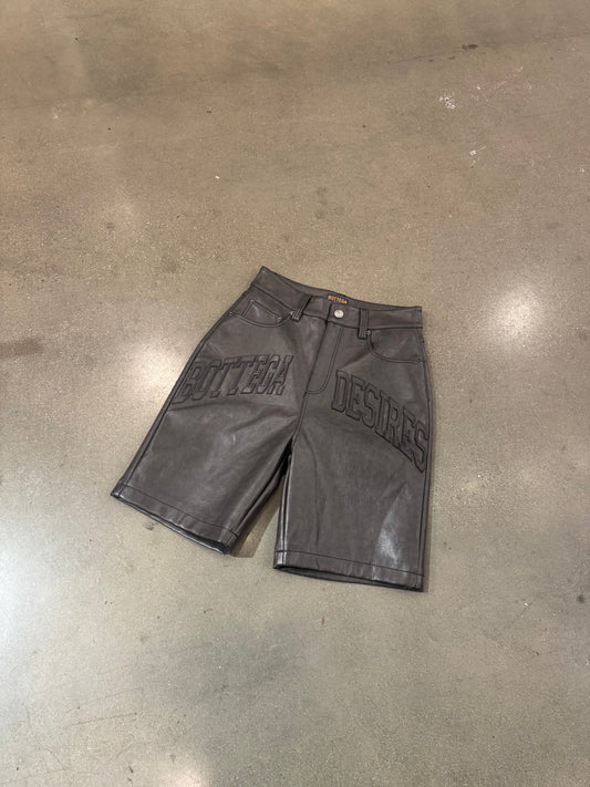 Bottega Desires Leather Shorts