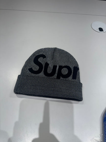 Supreme Studded Knockout Big Logo Beanie Black