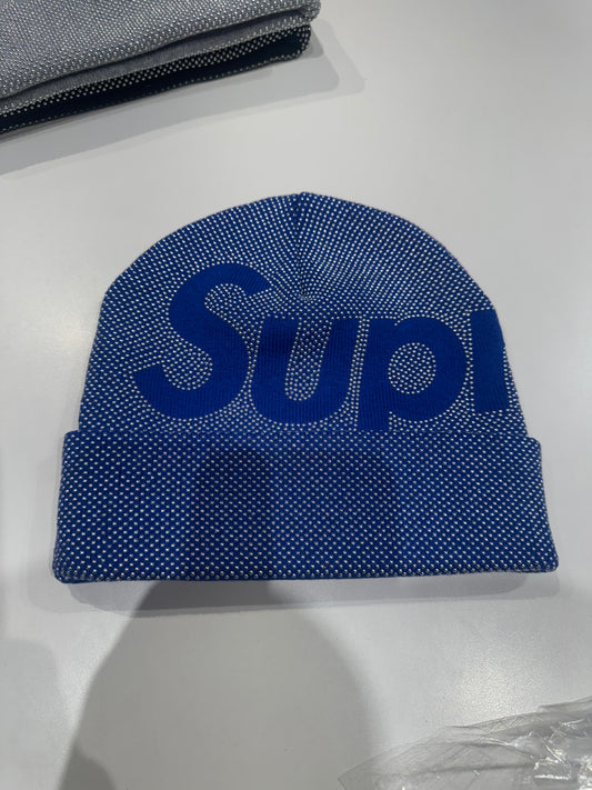 Supreme Studded Knockout Big Logo Beanie Royal