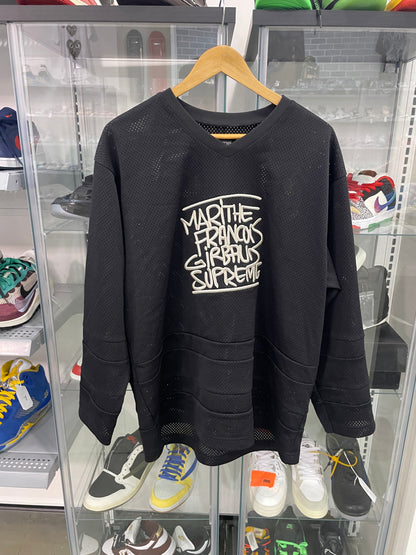 Preowned Supreme Marithe Francois Girbaud Hockey Jersey Black