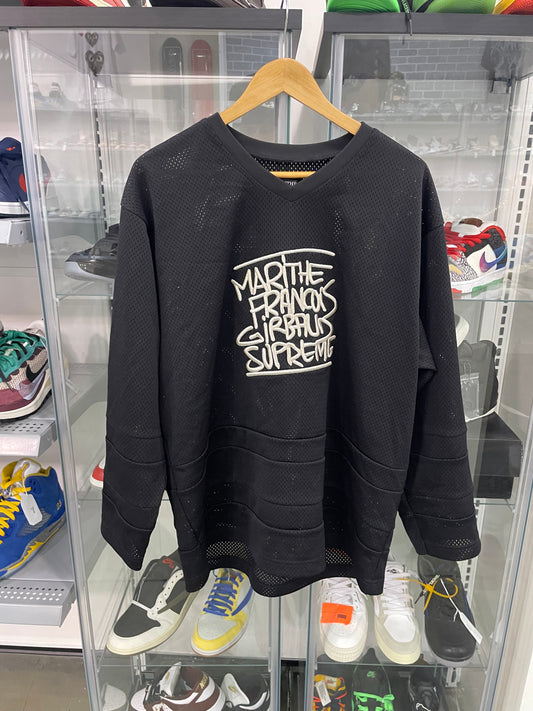 Preowned Supreme Marithe Francois Girbaud Hockey Jersey Black