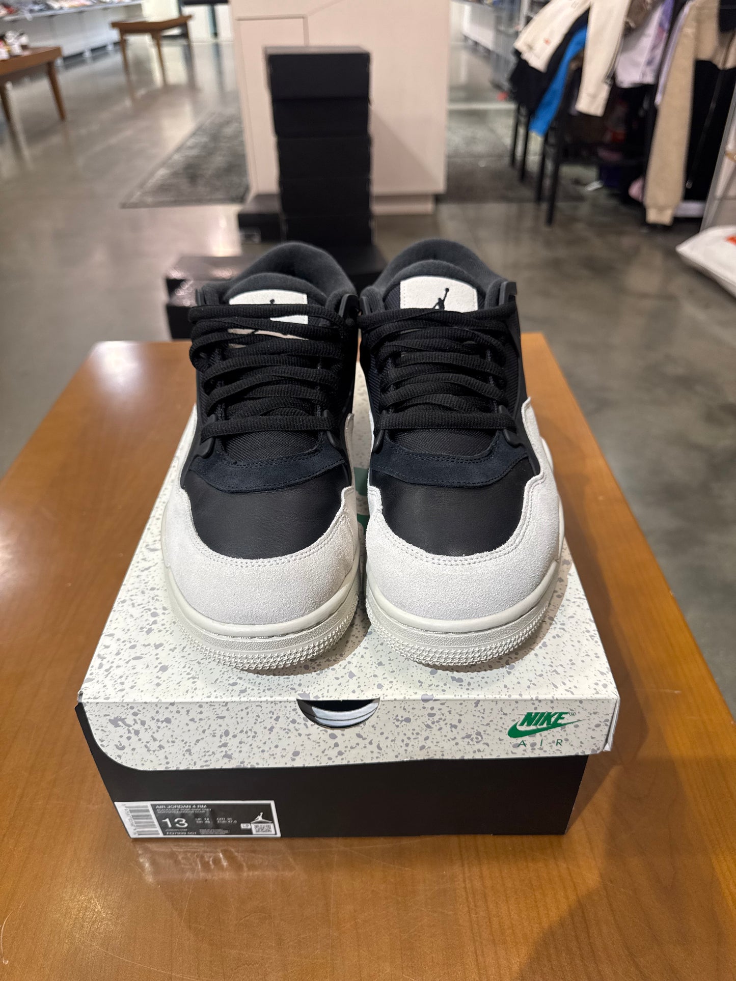 Preowned Air Jordan 4 RM Black Light Bone