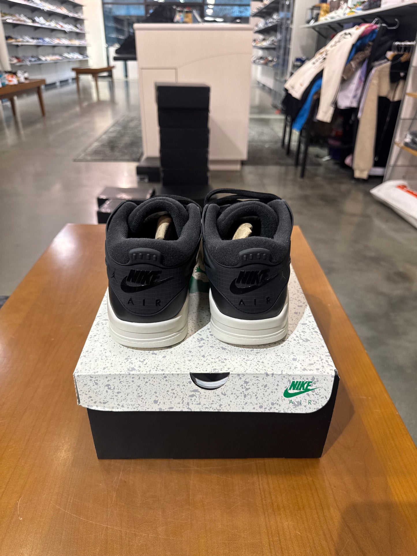 Preowned Air Jordan 4 RM Black Light Bone