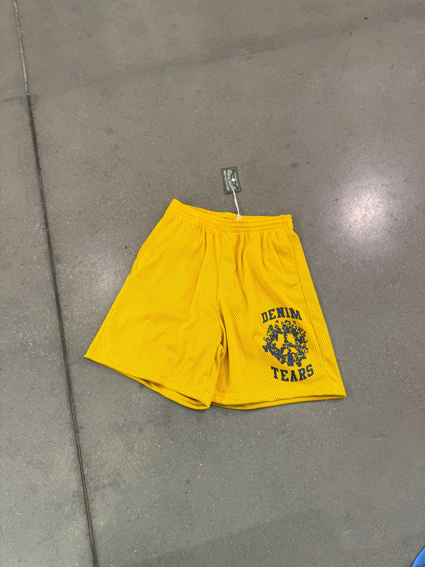 Denim Tears Denim University Mesh Shorts Yellow