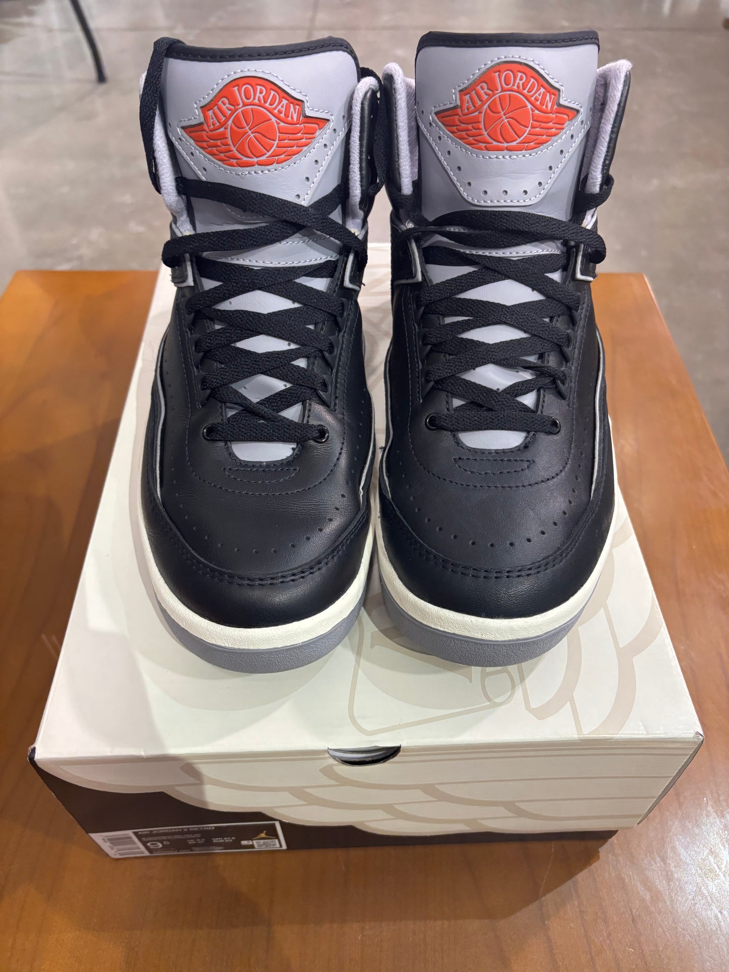 Preowned Air Jordan 2 Black Cement