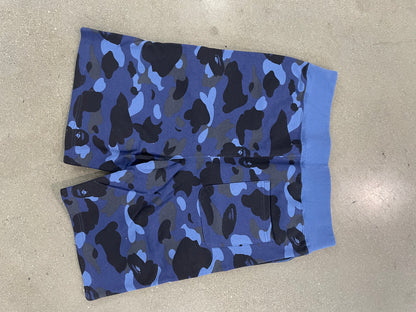 Bape Camo Shorts Blue